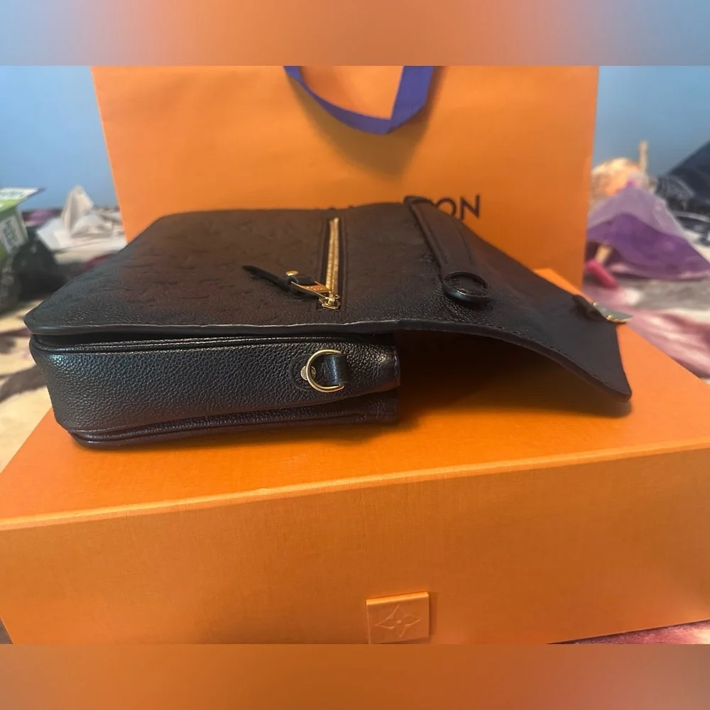 🎉 FULL COMPLETE SET! Louis Vuitton Black Empreinte Pochette Metis Crossbody - Picture 9 of 15